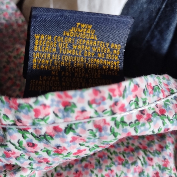 RALPH LAUREN Cotton Poplin Rosebud Print Twin Single Flat Sheet - Picture 5 of 6